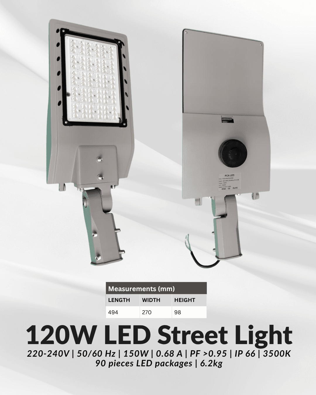 PCA Lighting 120W LED street light