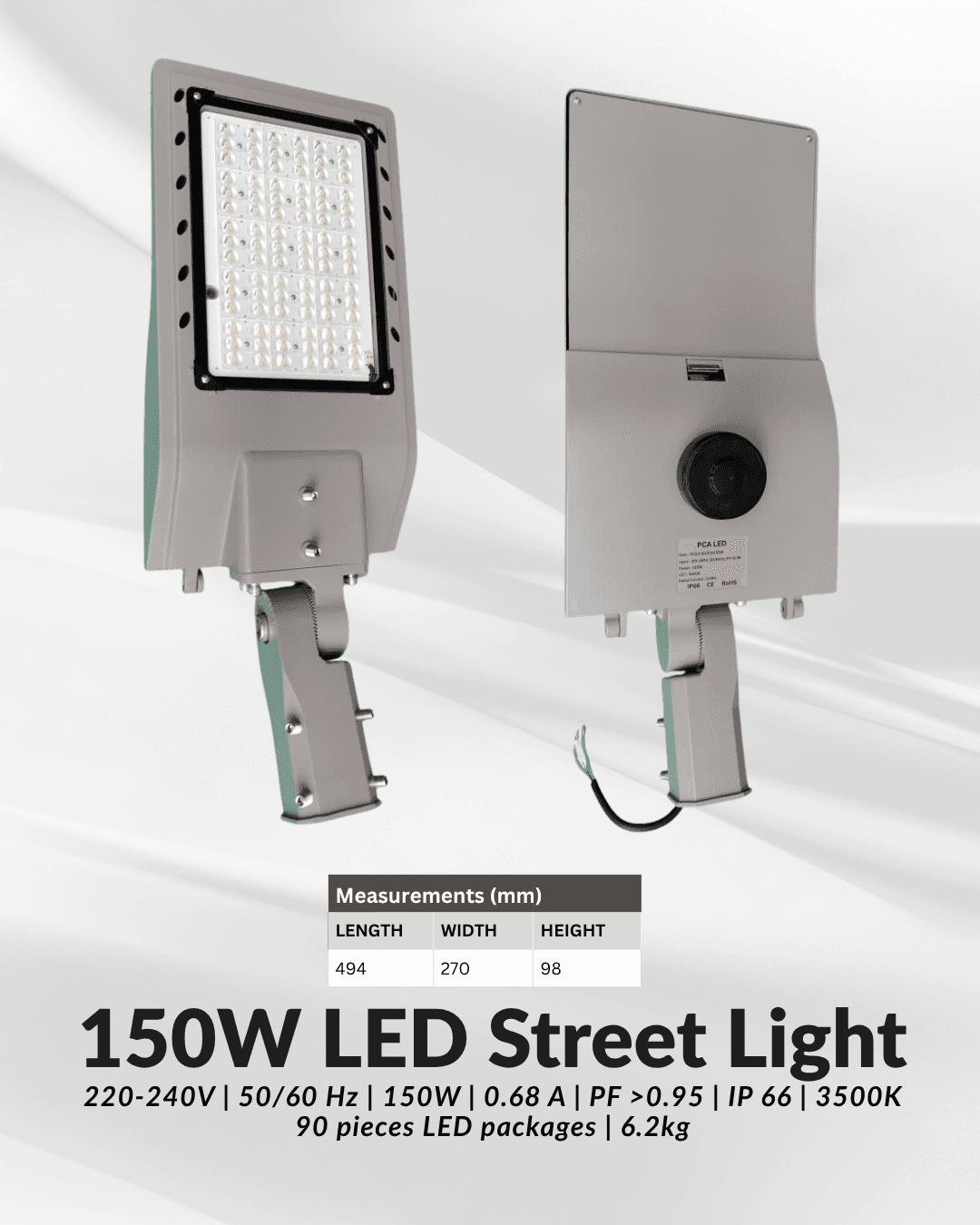 PCA Lighting 150W LED street light