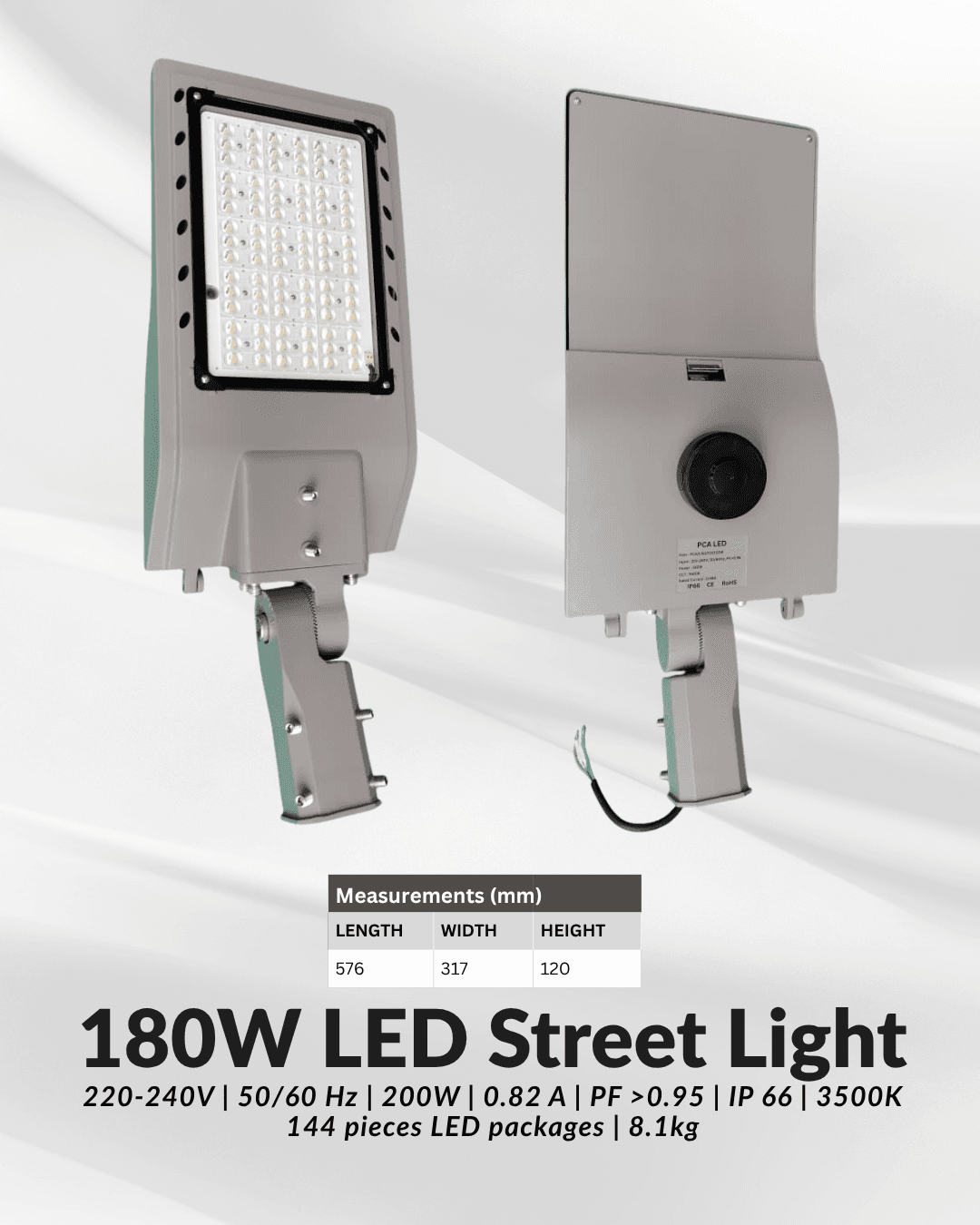 PCA Lighting 180W LED street light